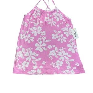 Rumi + Ryder Pink Floral Tank Top with White Flowers